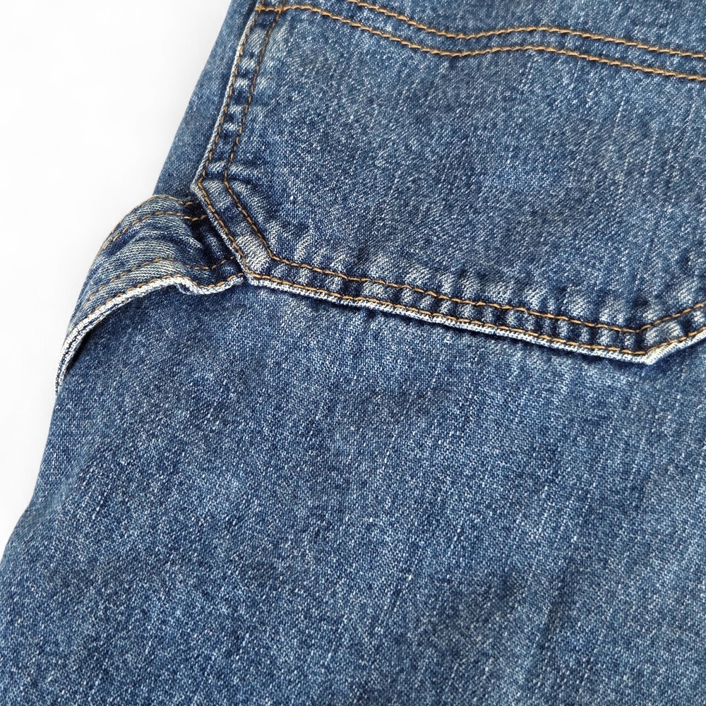 Squeeze Vintage 90s Women's Blue Denim Carpenter Overalls Size Small - Picture 9 of 14